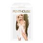 Бэби-долл с ажурным браллетом и высоким разрезом Penthouse - Sweet Beast White M/L