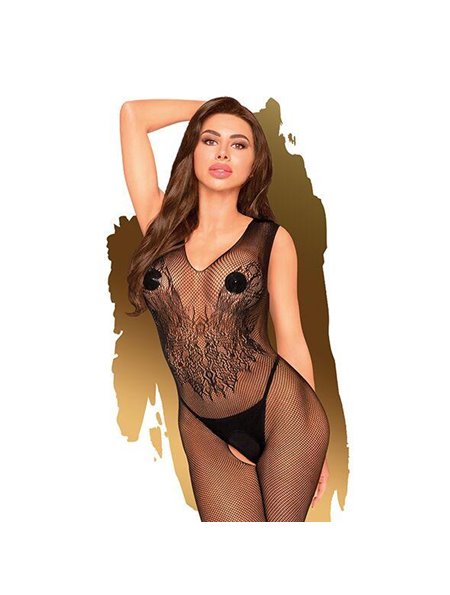 Бодистокинг с узором в виде крыльев и бабочки Penthouse - Wild catch black XL