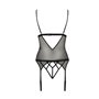 Корсет и трусики Passion DIABOLINA CORSET черный, размер XXL/XXXL (PS25806)