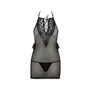 Пеньюар и трусики Passion ERZA CHEMISE размер L/XL, черный (PS26004)