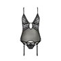 Корсет и трусики Passion ERZA CORSET размер S/M, черный (PS26008)