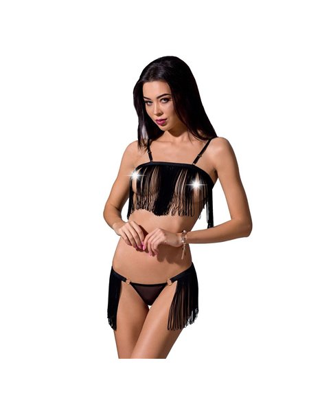 Комплект белье Passion KASSANDRA SET WITH OPEN BRA Exclusive черный размер L/XL (PS26301)