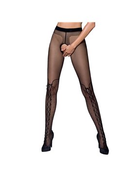 Колготки с открытым доступом Passion TIOPEN 009 black 3/4 (20 den), имитация ботфорт