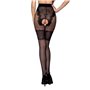 Колготки с открытым доступом Passion TIOPEN 013 black 1/2 (20/40 den), ажурные трусики и подвязки