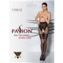 Колготки с открытым доступом Passion TIOPEN 013 black 1/2 (20/40 den), ажурные трусики и подвязки