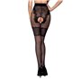 Колготки с открытым доступом Passion TIOPEN 013 black 3/4 (20/40 den), ажурные трусики и подвязки