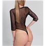Прозрачное боди сетка с рукавами Art of Sex - Sheril черный XS-M (SO5870)