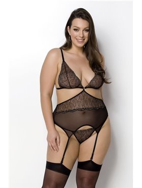 AMBERLY CORSET black 6XL/7XL - Passion