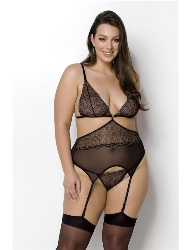 AMBERLY CORSET black 6XL/7XL - Passion
