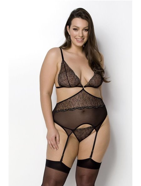 AMBERLY CORSET black 6XL/7XL - Passion