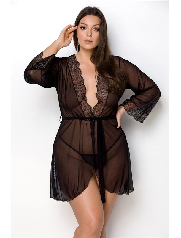 AMBERLY PEIGNOIR black 4XL/5XL - Passion