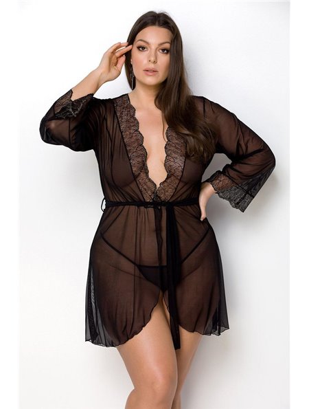 AMBERLY PEIGNOIR black 4XL/5XL - Passion