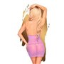Мини-платье с кружевным лифом и стрингами Penthouse - Bedtime Story Purple L/XL