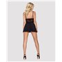 Пеньюар с трусиками Obsessive 810-BAB-1 babydoll & thong black S/M (SO7152)
