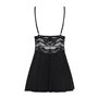 Пеньюар с трусиками Obsessive 810-BAB-1 babydoll & thong black S/M (SO7152)