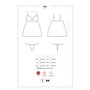 Пеньюар с трусиками Obsessive 810-BAB-1 babydoll & thong black S/M (SO7152)