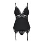 Obsessive 810-COR-1 corset & thong black S/M