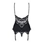 Obsessive 810-COR-1 corset & thong black S/M