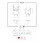 Obsessive 810-COR-1 corset & thong black S/M