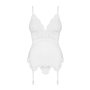 Obsessive 810-COR-2 corset & thong white L/XL