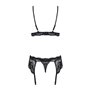 Obsessive 810-SEG-1 3 pcs set black S/M