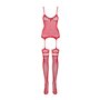 Obsessive Bodystocking F214 red S/M/L
