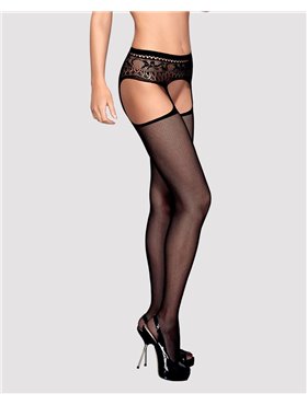 Obsessive Garter stockings S307 black XL/XXL