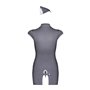 Obsessive Stewardess 3 pcs costume grey L/XL