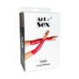 Виниловые миттинки Art of Sex - Lora длинные, размер S, цвет черный