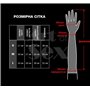 Виниловые миттинки Art of Sex - Lora длинные, размер L, цвет черный