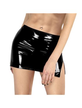 Сексуальная виниловая юбка Art of Sex - Stella, размер L-2XL, цвет черный