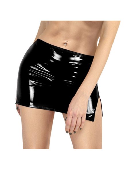 Сексуальная виниловая юбка Art of Sex - Stella, размер L-2XL, цвет черный