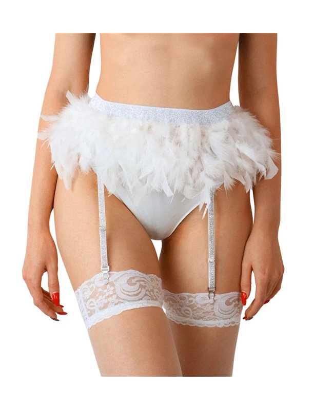 Пояс для чулок Art of Sex - Sweet Angel, размер XS-2XL, цвет белый
