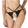 Сексуальные трусики с доступом Art of Sex - Lulu, размер L-2XL, Черный