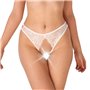 Кружевные трусики с открытым доступом Art of Sex - Mia, размер XS-M, Белый