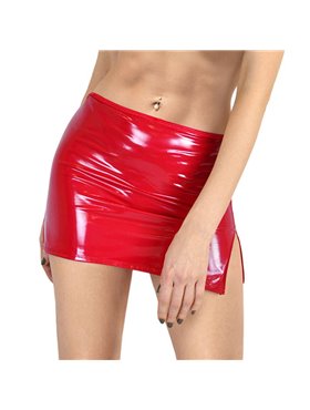 Сексуальная виниловая юбка Art of Sex - Stella, размер L-2XL, цвет красный