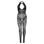 Бодистокинг Leg Avenue Rhinestone Lace and Net Bodystocking One size Black (SO7889)