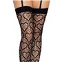 Leg Avenue Heart net thigh highs OS Black