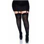 Leg Avenue Nylon Thigh Highs + PLUS SI Black