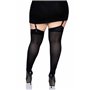 Leg Avenue Nylon Thigh Highs + PLUS SI Black