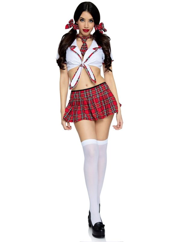 Костюм школьницы Leg Avenue Miss Prep School M/L Red (SO7924)