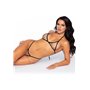 Leg Avenue Rhinestone bikini & g-string OS Black
