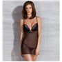Пеньюар с трусиками Passion DELIENA CHEMISE black L/XL (SO8418)