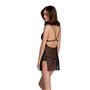 Пеньюар с трусиками Passion DELIENA CHEMISE black L/XL (SO8418)