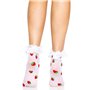 Leg Avenue Strawberry ruffle top anklets