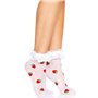 Leg Avenue Strawberry ruffle top anklets