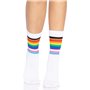 Leg Avenue Pride crew socks Rainbow