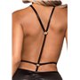 Leg Avenue Wet look open cup mini dress Black O/S