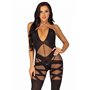 Бодистокинг Leg Avenue Illusion halter bodystocking Black One size (SO8619)