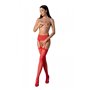 Эротические колготки-бодистокинг Passion S028 red